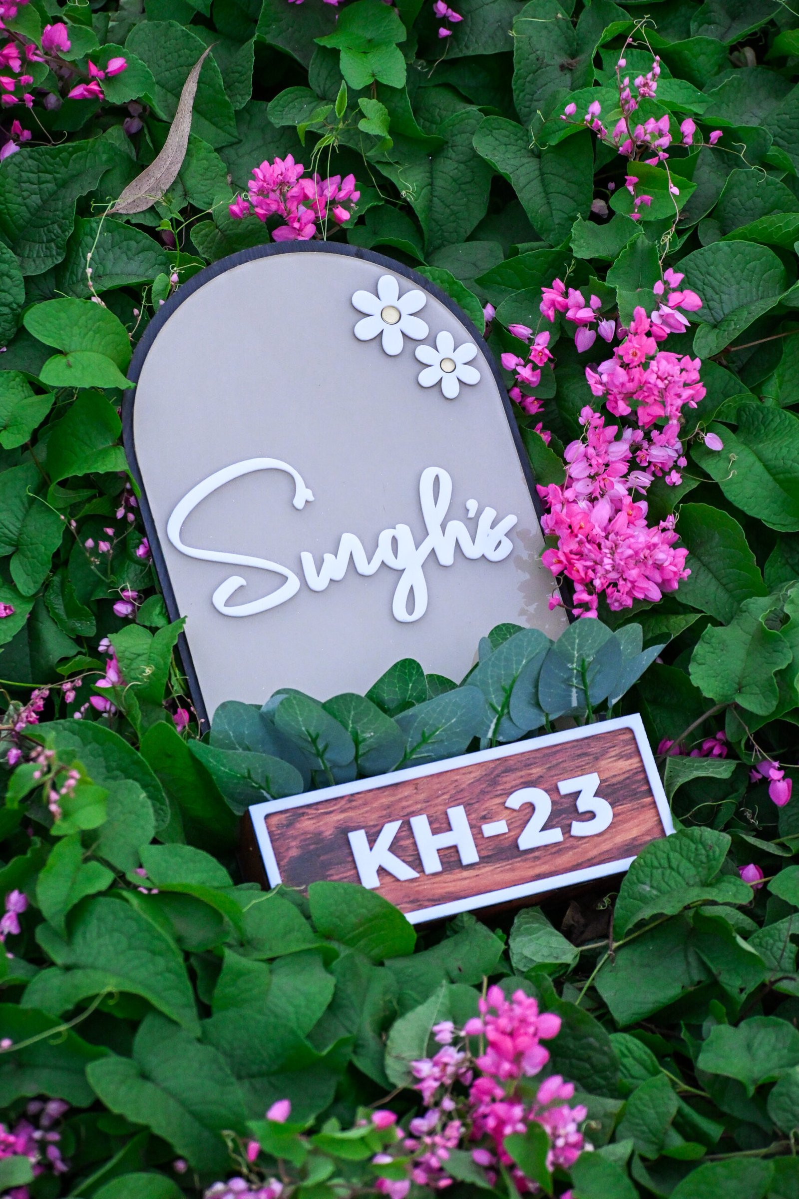 House Name Planter Aqua Green,Lavender,Maroon - Image 3