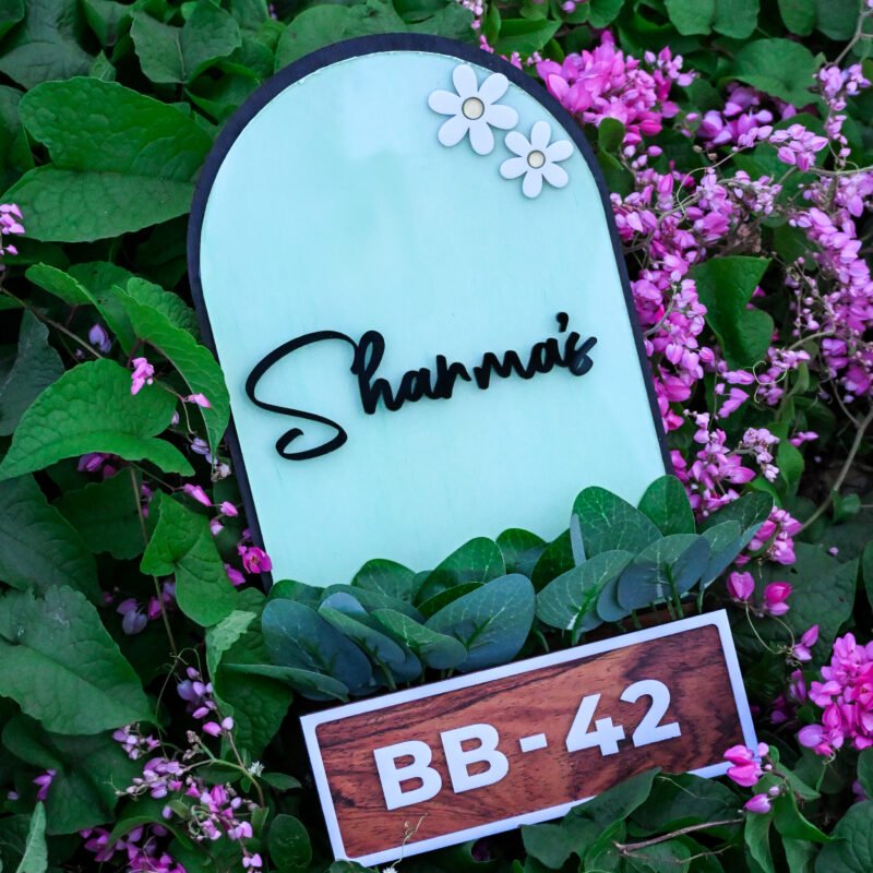 House Name Planter Aqua Green,Lavender,Maroon