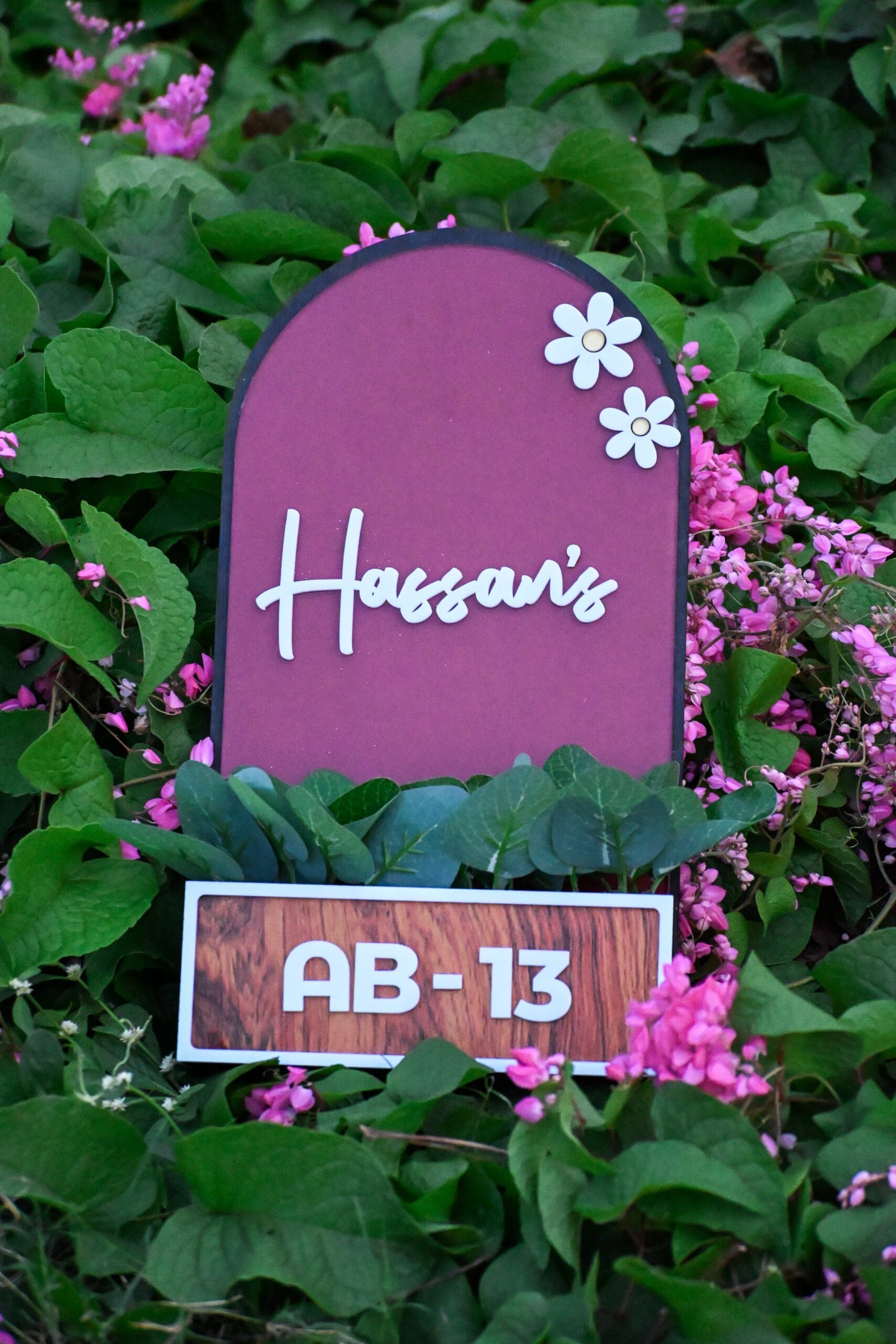 House Name Planter Aqua Green,Lavender,Maroon - Image 6