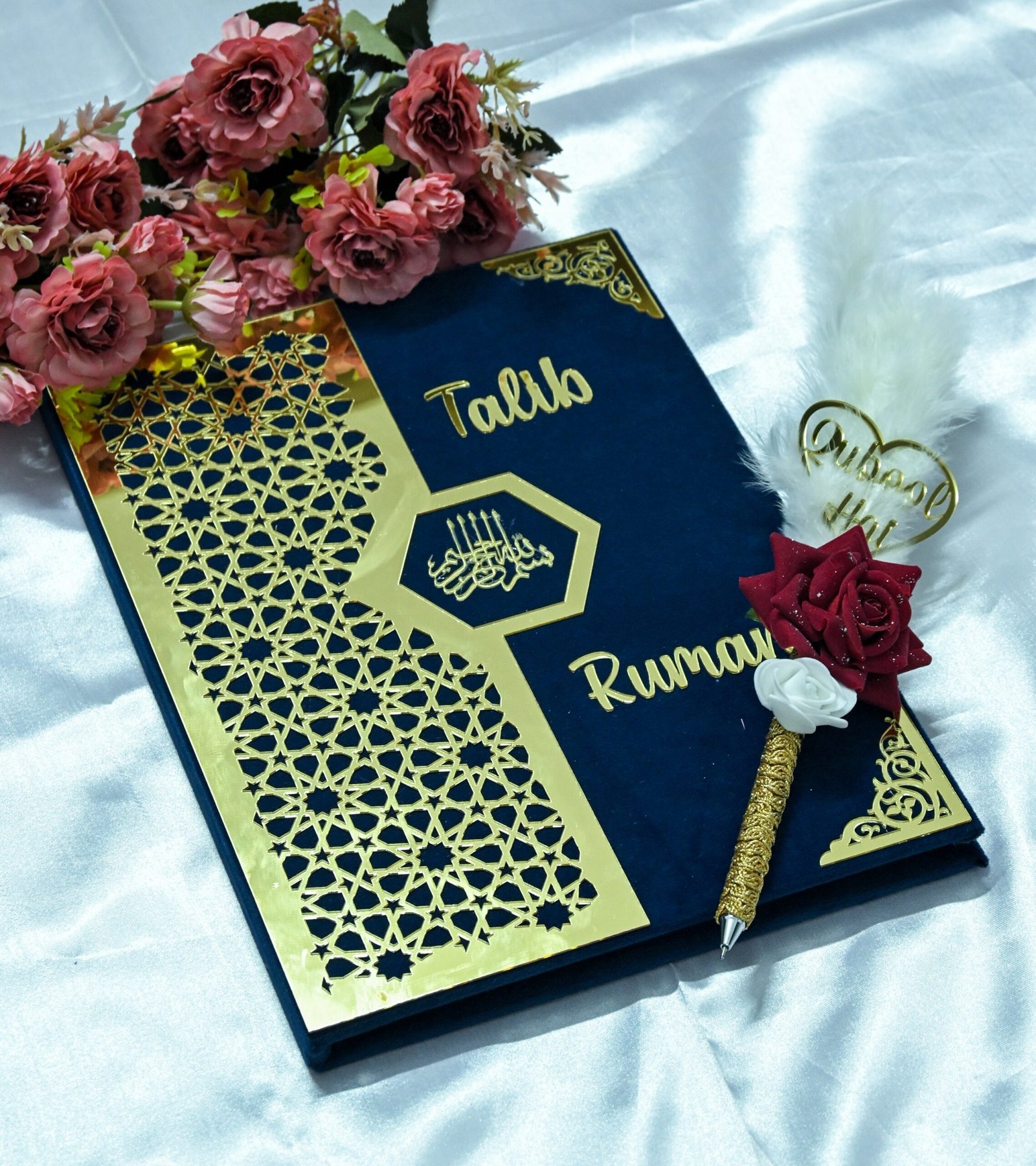 Star Design Nikah Nama Red,Navy Blue - Image 5