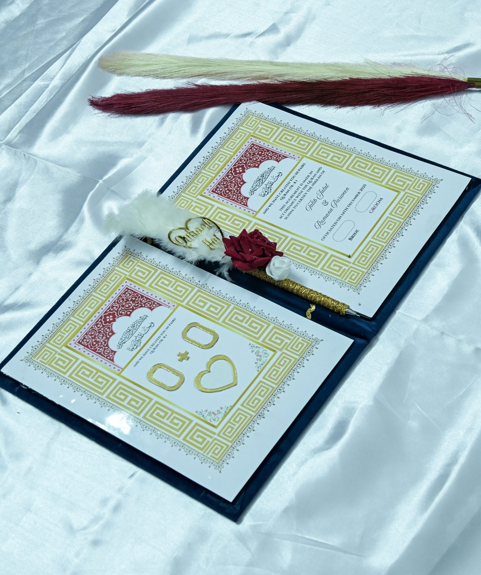 Star Design Nikah Nama Red,Navy Blue - Image 6